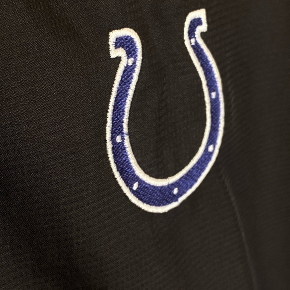 INDIANAPOLIS COLTS REEBOK Coaches 1/4 Zip Wind Jacket Black Men’s Size L… - Picture 7 of 9